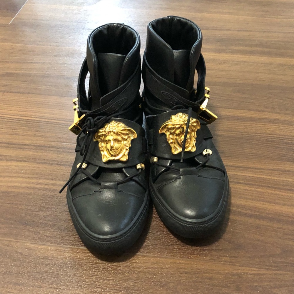 Versace Medusa head high top sneakers